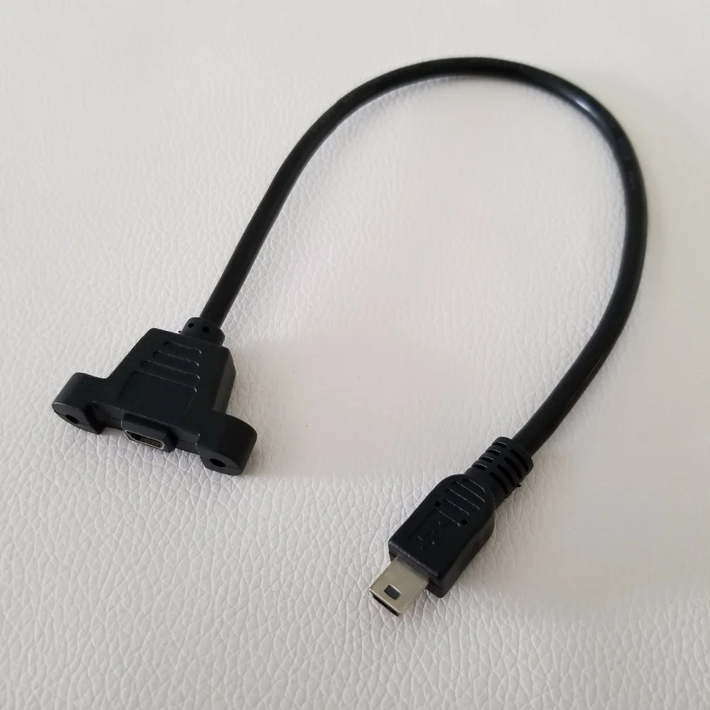 10 шт./лот Micro USB женский с винтами Панель Крепление данных Удлинительный кабель