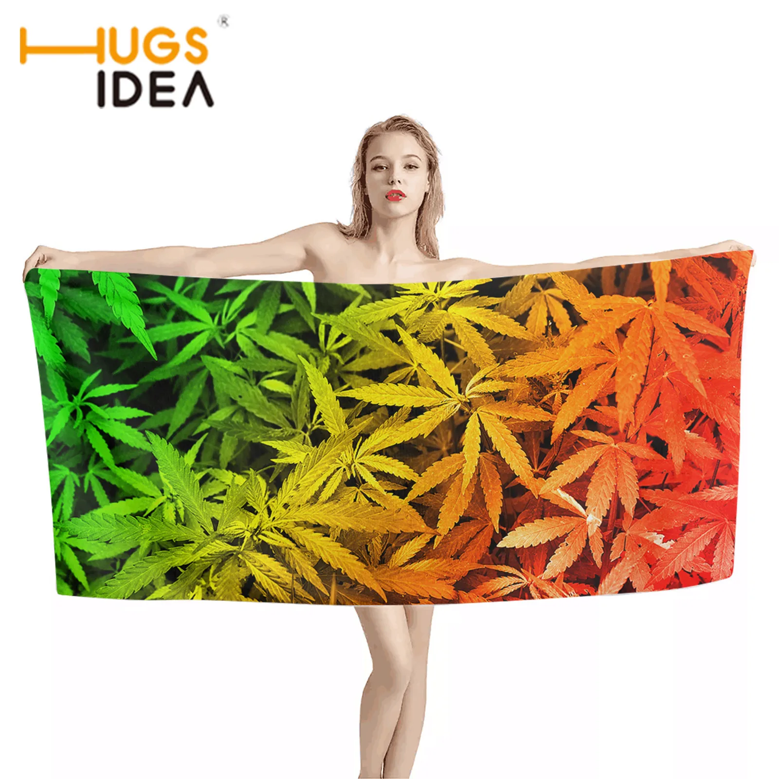 HUGSIDEA Новое Стильное полотенце для ванной и душа взрослых красочное пляжное с