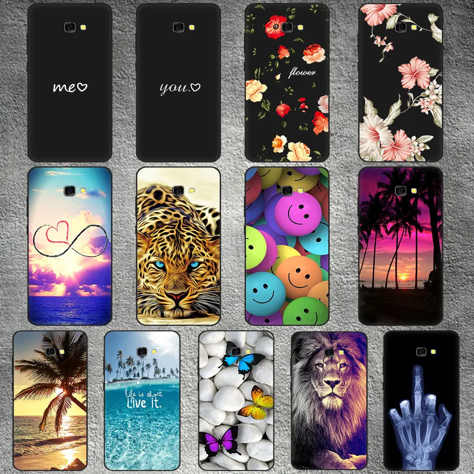 for Galaxy J4 2018 EU Soft TPU Back Cover Samsung Plus Phone Protector Shell J400 J415 Silicone Black Matte Case | Мобильные