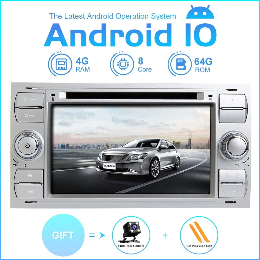 ZLTOOPAI автомобильный dvd плеер Android 10 для Ford Focus Mondeo S Max C Galaxy Автомобильный gps Радио