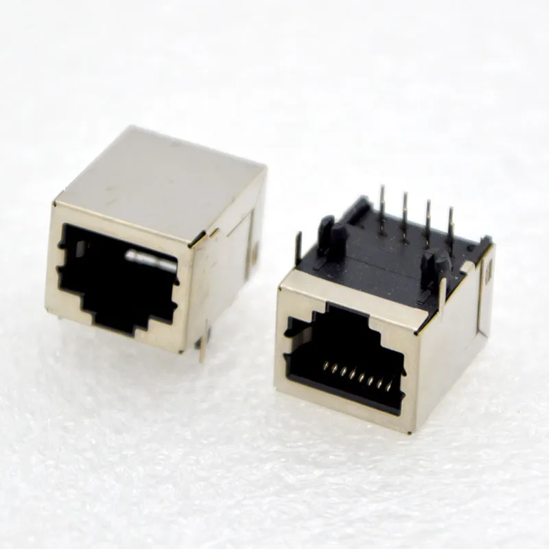 100 шт. новый сетевой Ethernet разъем RJ45 L18.3MM 58 8P8C 8Pin порт для монтажа печатной платы