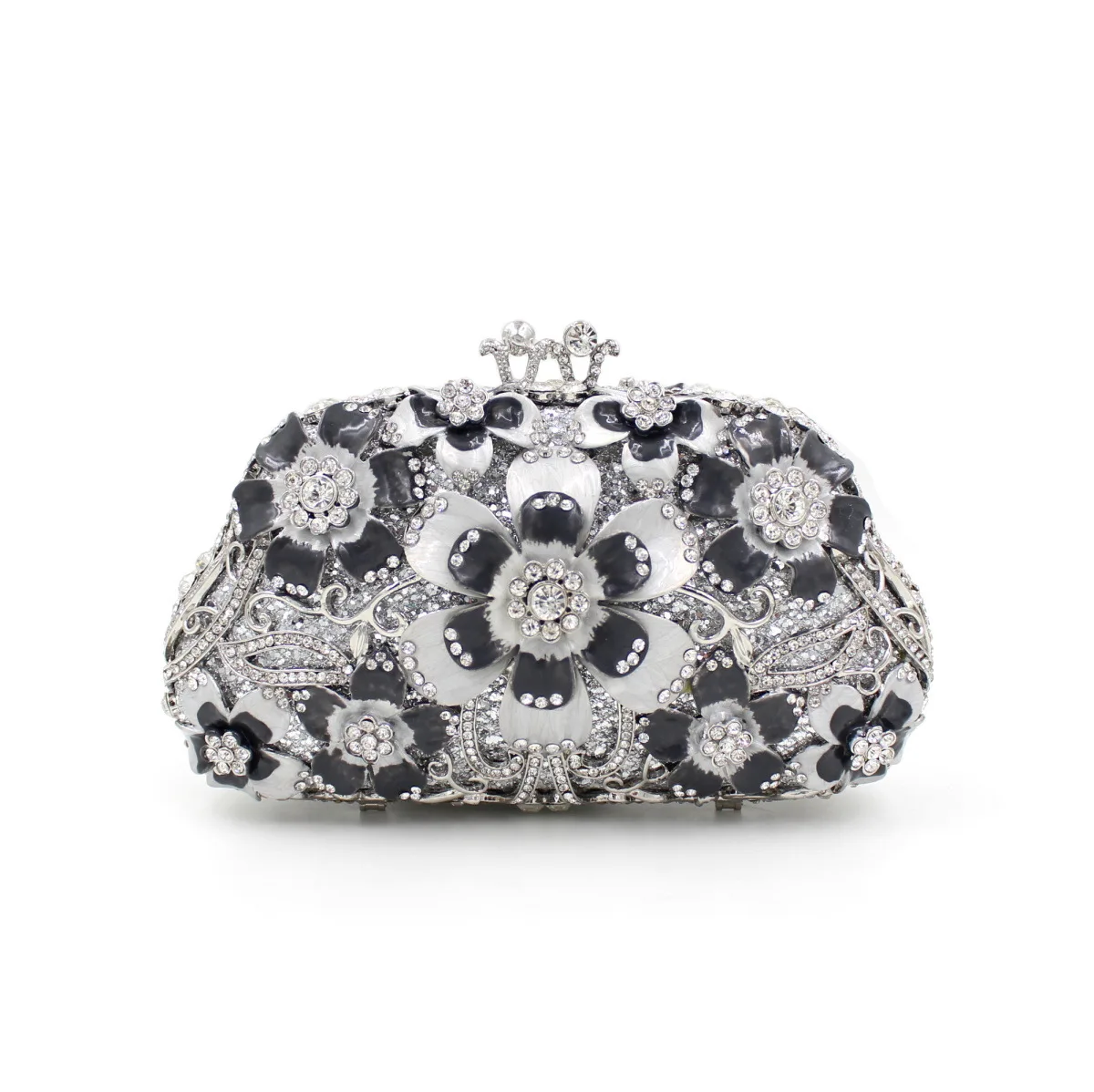 17x10 5 см масляная капля цветок Стразы сумка гофрированный металл кристалл