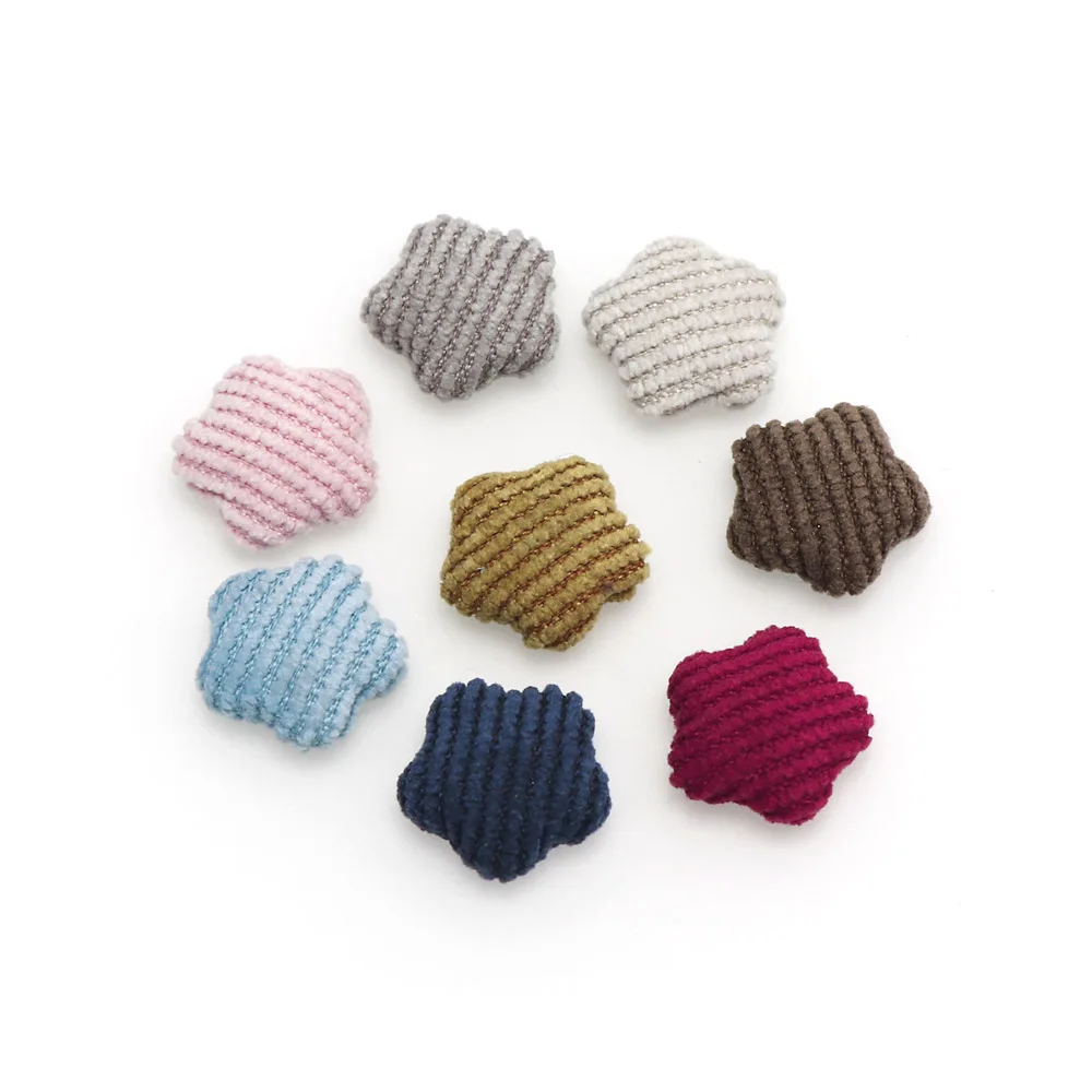 Тканевые пуговицы для шитья вельветовые в форме цветка 50 шт. | Дом и сад