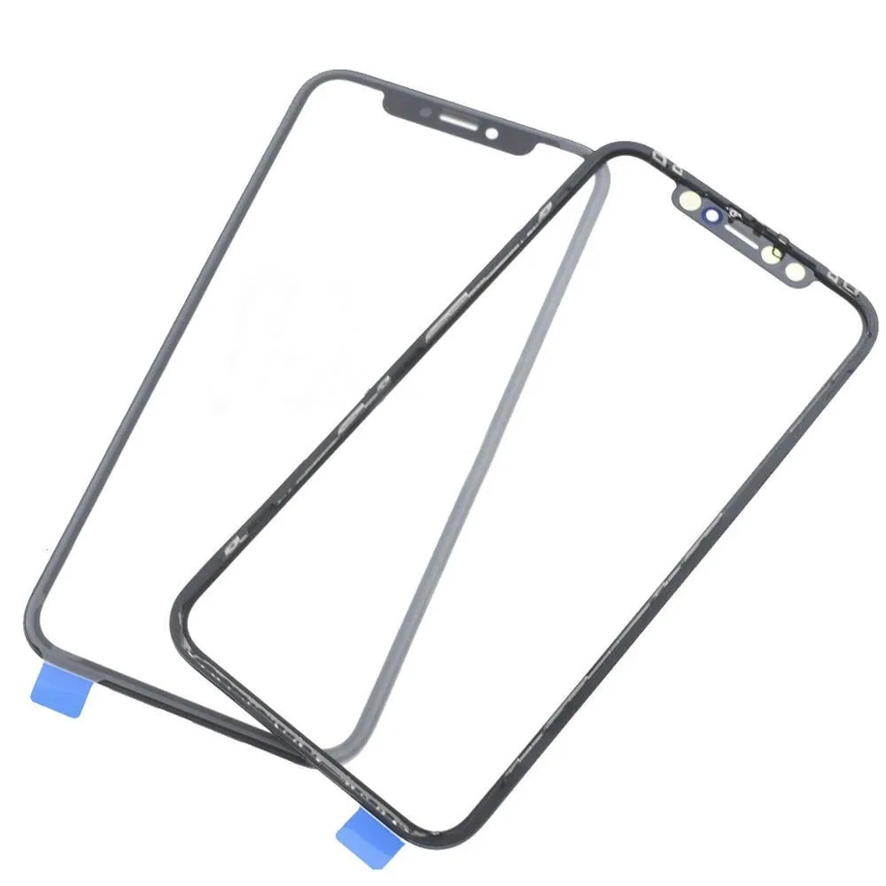1set Front Screen Outer Glass OCA Frame Bezel For iPhone X XS Max Xr LCD External Lens for iphone 11 pro Replacement glue - купить по