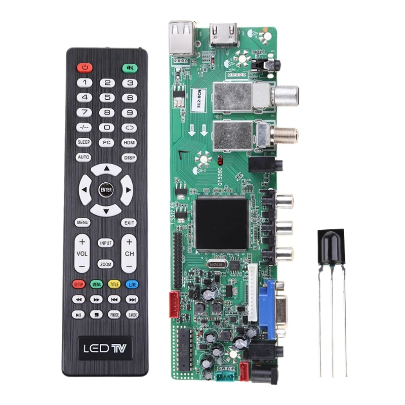 

DVB-S2 DVB-T2 DVB-C Digital Signal ATV Maple Driver LCD Remote Control Board Launcher Universal Dual USB Media QT526C V1.1 T.