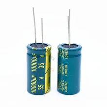 5pcs/lot T17 Low ESR/Impedance high frequency 35v 10000UF aluminum electrolytic capacitor size 18*35mm 10000UF35V 20%