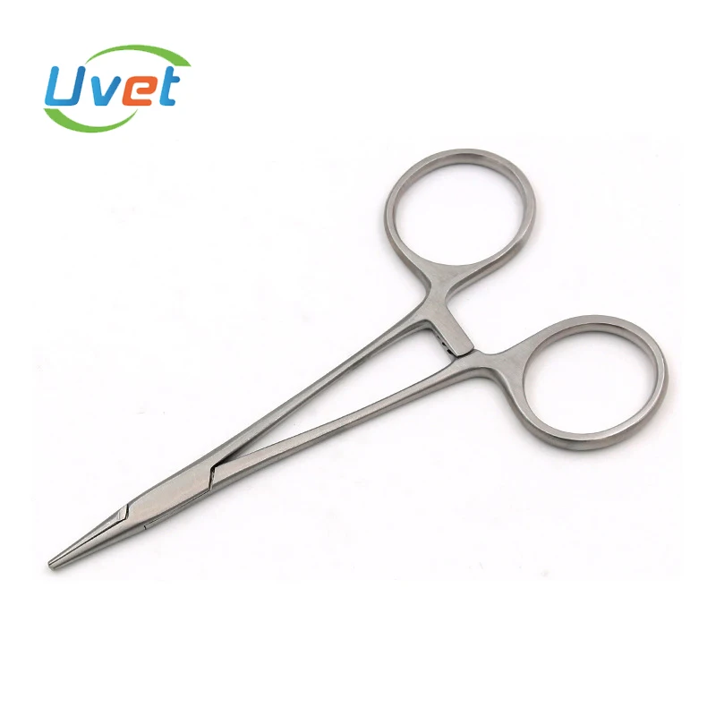 Medical needle holder ophthalmic operation tool 12.5cm black gold handle stainless steel plastic | Дом и сад