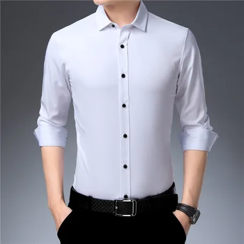 Anti-Wrinkle Elasticity Slim Fit Long Sleeve 2