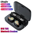 Беспроводные Bluetooth наушники M18 TWS с сенсорной зарядкой и датчиком отпечатков пальцев, водонепроницаемая hi-fi стереогарнитура для Iphone, Huawei, Xiaomi, Спортивная гарнитура