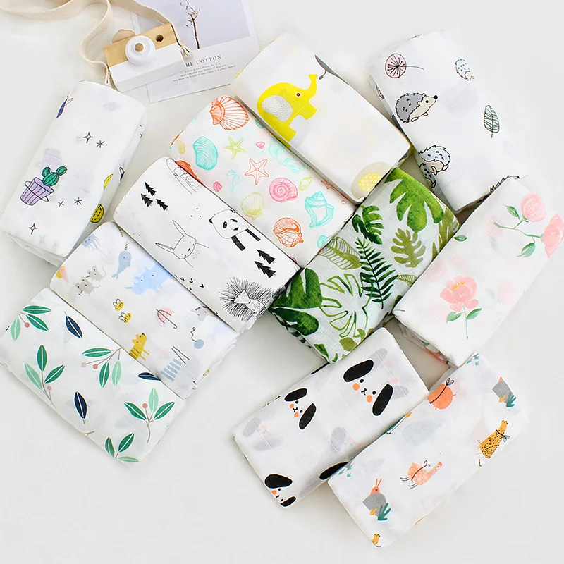 Пеленка одеяло для младенцев муслиновый подгузник из бамбука и хлопка