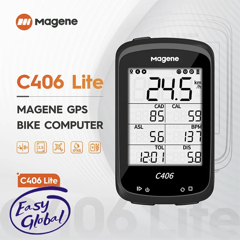 Magene C406 GPS Bike Computer Wireless Smart Speedometer Sync Speed Sensor MTB Road Waterproof Bicycle Monito Data Map
