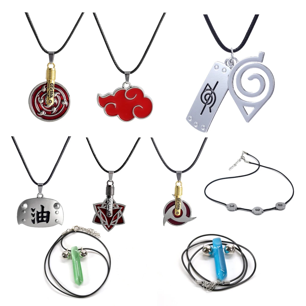 

Ожерелье из сплава в виде героев аниме Наруто Аксессуары Kunai Shuriken Kakashi металлическая подвеска для косплея ювелирные изделия подарок для дет...