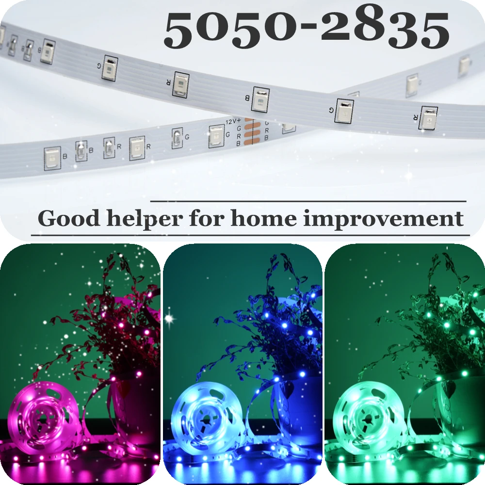 

LED Strip Lights Neon Waterproof Lamp Flexible Tape Diode RGB 5050 2835 festival 10M5M DC12V For Festival Party Room Decor