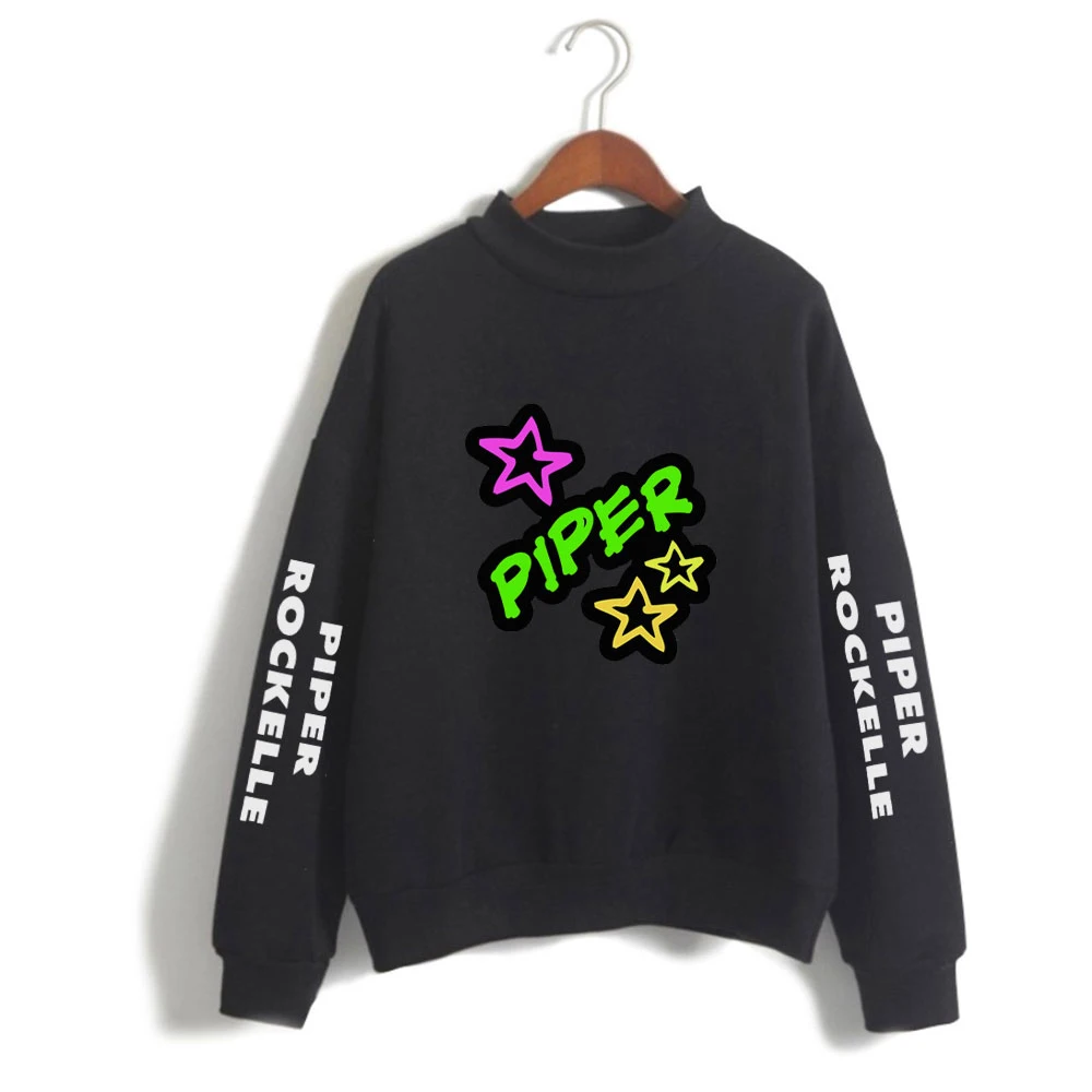 

Piper Rockelle Merch Turtleneck Girl Sweatshirt Fashion Hip Hop Piper Rockelle Hoodie Print Pullover Oversize Women-Clothes