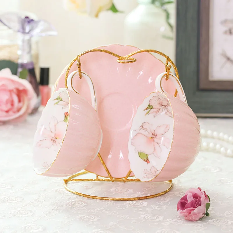

Luxury Nordic Coffee Cup High Quality Ceramic Gold Rim Saucer Spoon Set Eco Friendly Coffee Cup Tazas Kitchen Drinkware DB60BD