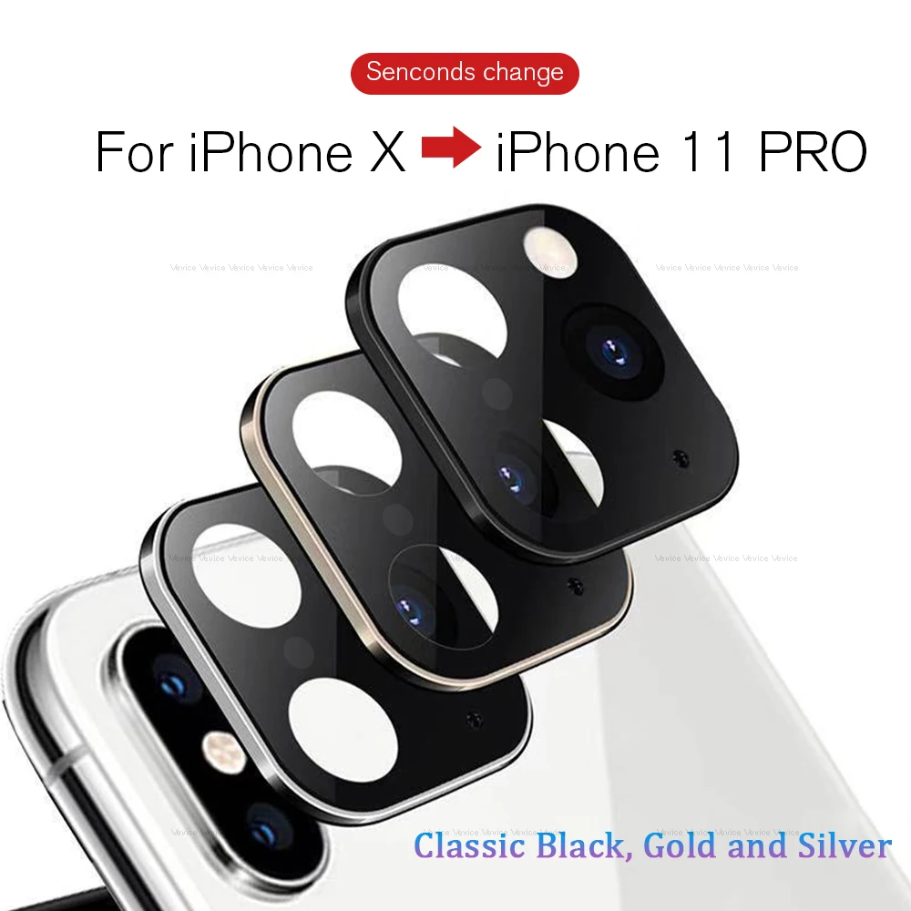 Чехол для iPhone 11 Pro Max Simulation camera для iPhone X XS MAX Xs чехол для объектива камеры кольцо из титанового сплава