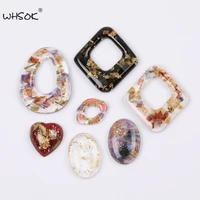 whsok 50pcs jewelry accessorieshand madediy charmsglitter powder flower in resin beadspendantpendants for earring