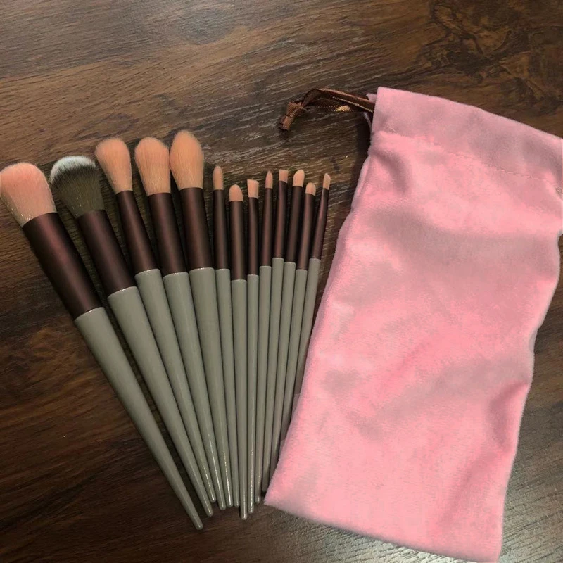 Makeup Brush Set Super Soft Face Eyeshadow Foundation Eyeliner Eyelash Lip Pouched Beauty Tool Net Red Concealer | Красота и здоровье
