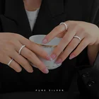 S925 Серебряные антитревожные Спиннеры кольца с бусинами снятие стресса спиннинг кольцо