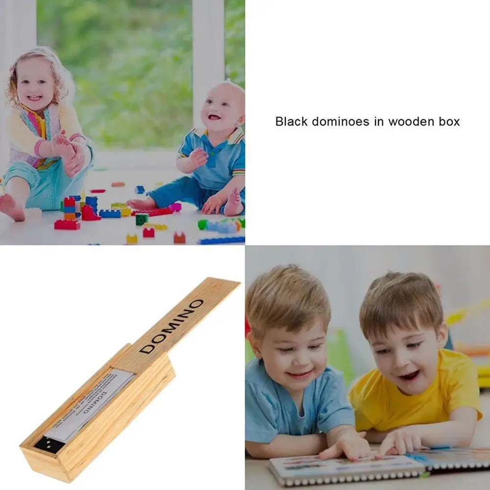 

Montessori Wooden Box Domino Wooden Board Game Toys Early Travel Intelligence Game Child-parent Education Develop