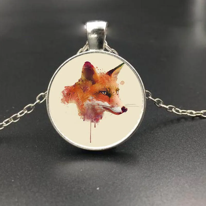 Осень 2020 лиса кулон воротник эффектное женское металлическое ожерелье платье