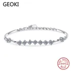 Geoki 925 стерлингового серебра прошел Алмазный тест всего 1.35CT D Цвет VVS1 Муассанит завод кулон ожерелье Роскошные PT950 ювелирные изделия