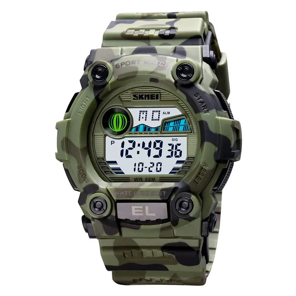

SKMEI G Style армейские мужские часы, электронные часы, 50 м, водонепроницаемые, 2 размера, спортивные и фитнес Цифровые мужские наручные часы, relogio