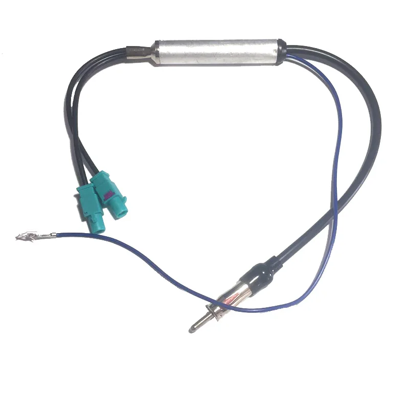 Автомобильная радиоантенна усилитель двойной FAKRA до ISO DIN для AUDI VW BMW Mercedes