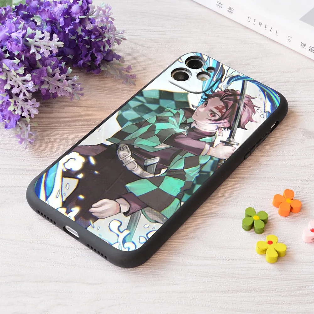 

For iPhone Demon Slayer Kimetsu No Yaiba Print Soft Matt Apple Case