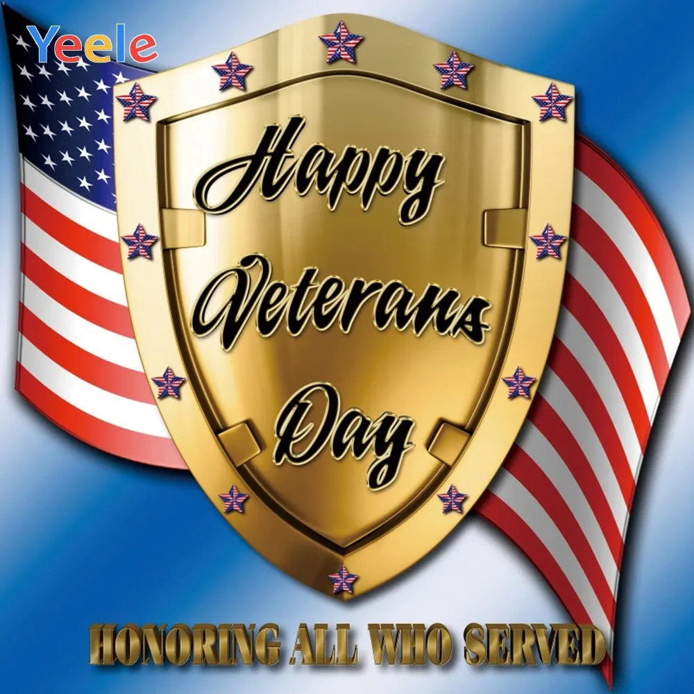 Yeele США счастливый ко Дню ветерана герой вечерние декоративные флажки фотографии