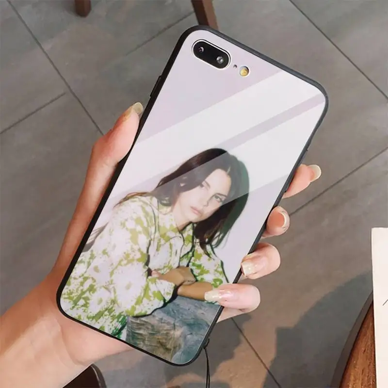 

Lana Del Rey American singer Phone Case Tempered glass For iphone 5C 6 6S 7 8 plus X XS XR 11 PRO MAX