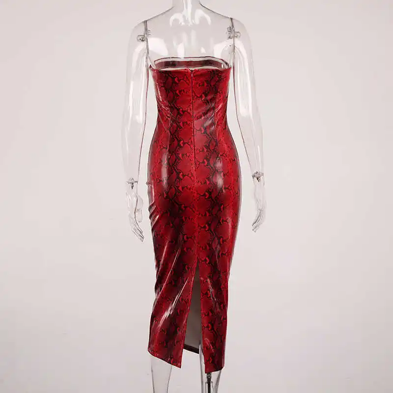 

Print Bodycon Dress Women Stretch Strapless High Waist Long Dresses Sleeveless Vestidos Sexy Club Outfits Fashion Robe