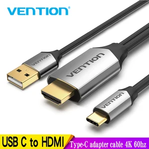 vention usb c hdmi cable 4k 60hz type c to hdmi thunderbolt 3 converter for macbook huawei mate 30 pro usb type c hdmi adapter free global shipping