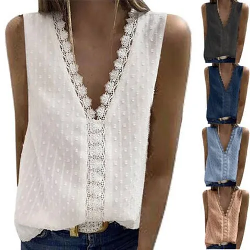 

Новые Летние шифоновые топы, футболки, женские блузки больших размеров, кружевные повседневные Украшенные рубашки в стиле бохо с цветочным ...