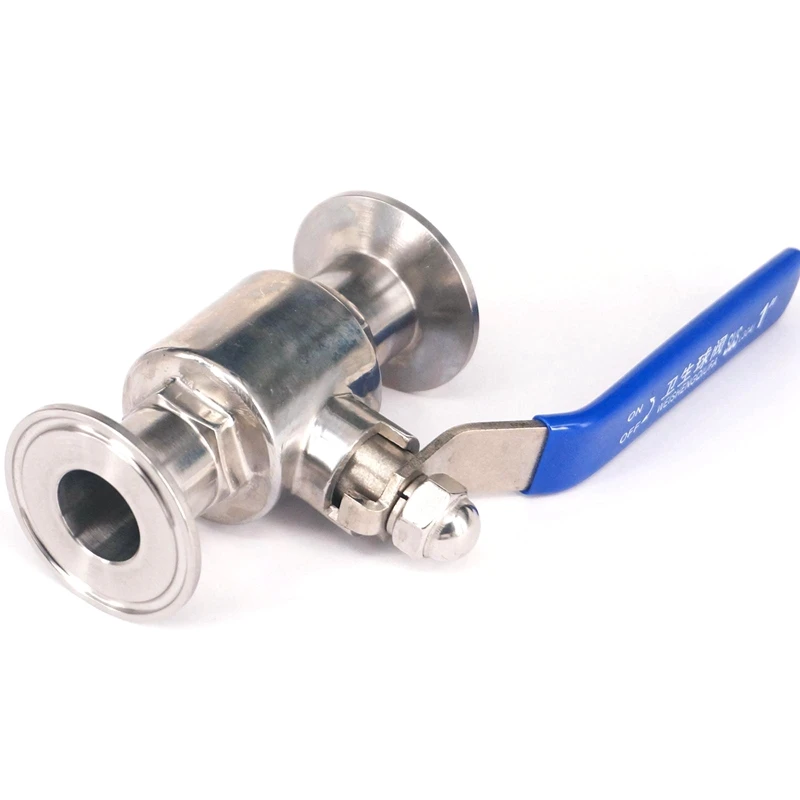

New 1Inch 25Mm 304 Stainless Steel Sanitary Ball Valve 1.5 Inch Tri Clamp Ferrule Type for Homebrew Diary Product
