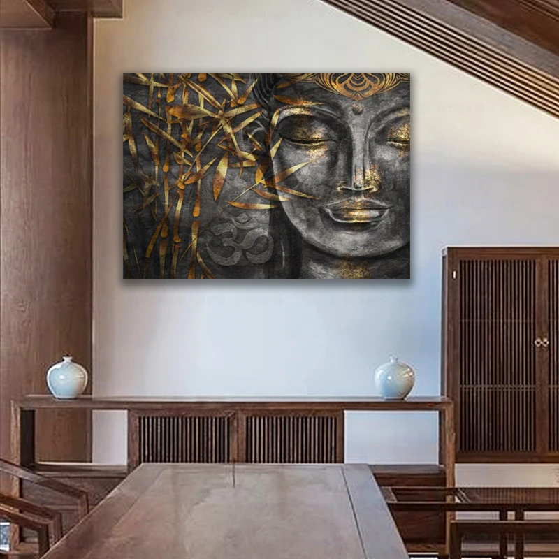 

Abstract Buddhism Posters and Prints Wall Art Canvas Painting Buddhist Decoration Pictures for Living Room Home Buddha Mural