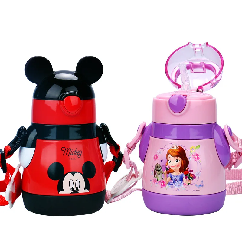 

Детская соломинка Disney, предотвращающая изоляцию и утечку, переносная детская чашка для питья с Микки Маусом