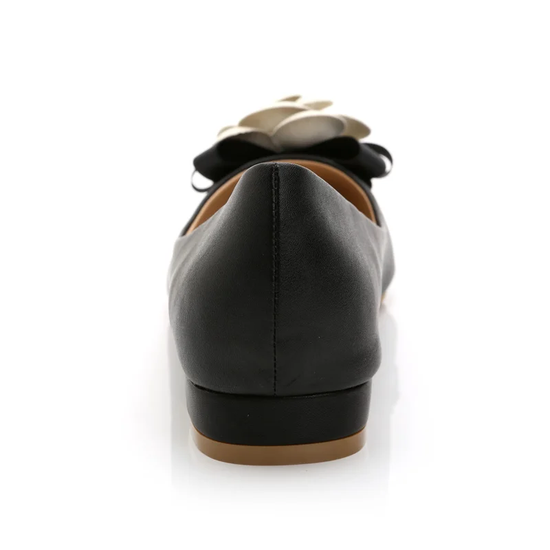 

Brand Camellia Flower Shoes Women Leather Flats Ladies Office Dress Shoes Pointy Toe Single Shoes Bride-Maid Women Wedding Shoes
