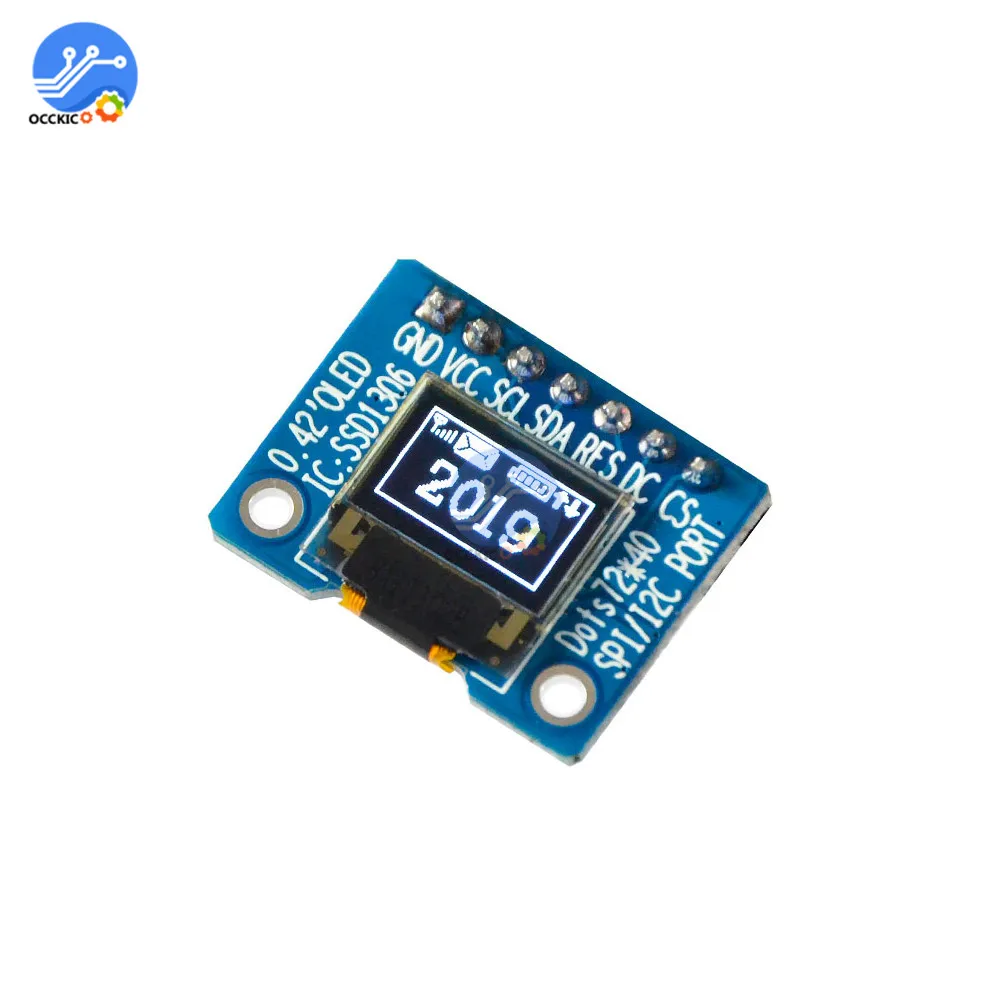 Органический светодиодный ЖК экран 0 42 дюйма модуль дисплея 72*40 I2C IIC/SPI интерфейс