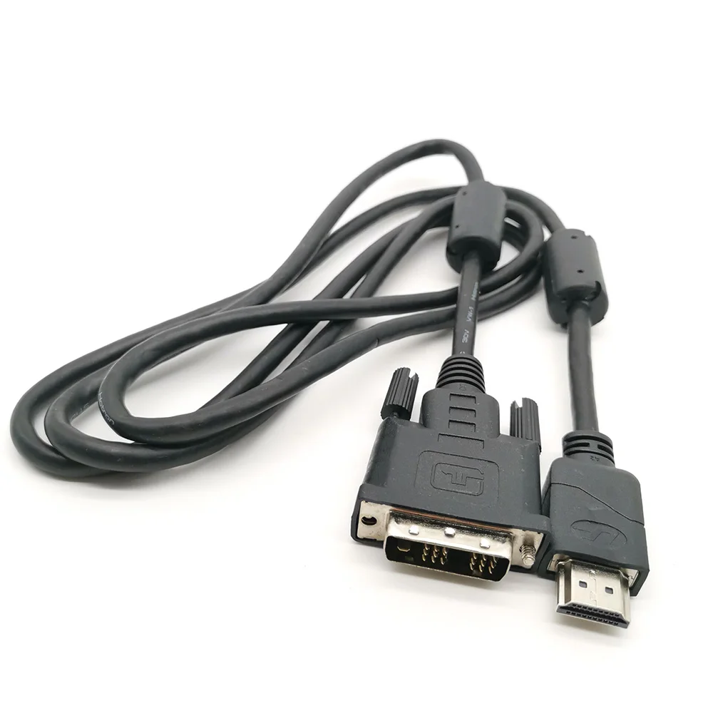 

Оригинальный Кабель-адаптер HDMI-DVI двухстороннее преобразование двойное магнитное кольцо 1,8 м для 24 + 1/24 + 5 4k проектора ЖК-дисплей