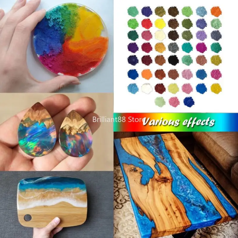 

DIY Handmade Pearlescent Mica Powder Epoxy Resin Dye Pearl Pigment Resin Glue Pigments Material Crystal Mold Soap Making24 Pcs