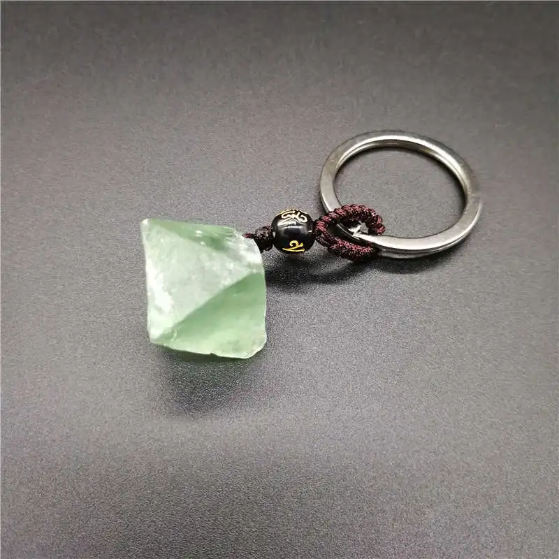 1 шт. натуральный кристалл флюорит Octahedron сырой камень руды брелок октаhdron