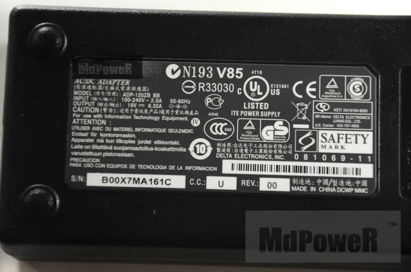 

Original For ASUS Laptop supply power AC adapter charger ADP-120ZB BB 19V 6.32A fxj4200 FX50J ZX50X A550J FX53VD N56V N53S