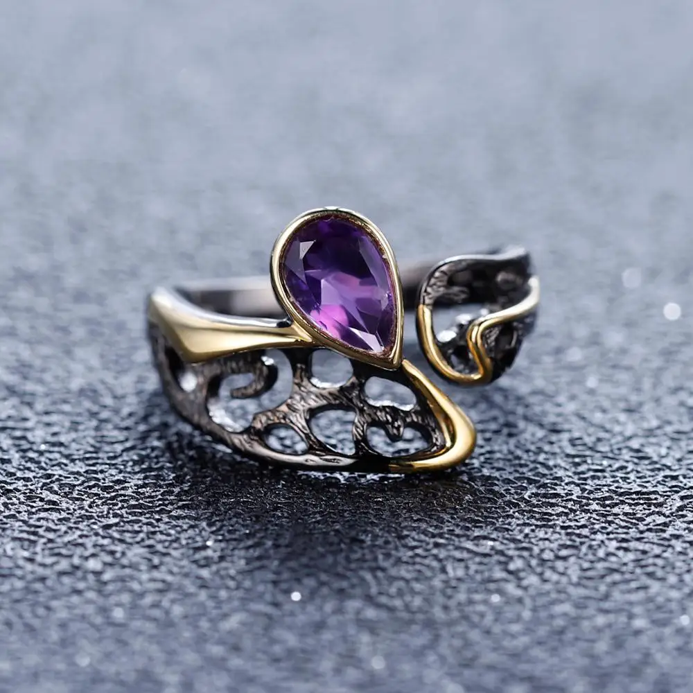 Женский комплект ювелирных изделий GEM'S BALLET регулируемое кольцо с камнями из