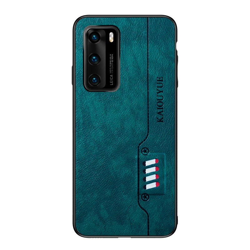 Чехол для Huawei P40 P40Pro Plus роскошный кожаный прочный защитный мягкий чехол цветной P30