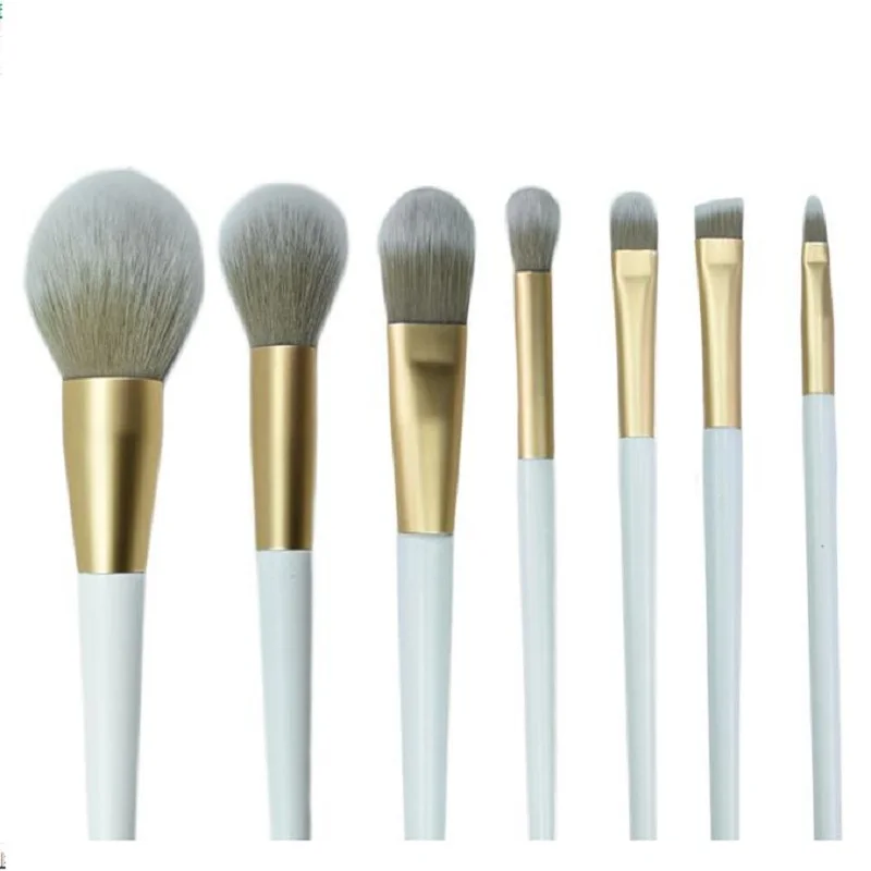 

7 Nude Pink Makeup Brushes Set Soft Loose Powder Brush Beginner Eye Shadow Brush Beauty Tool
