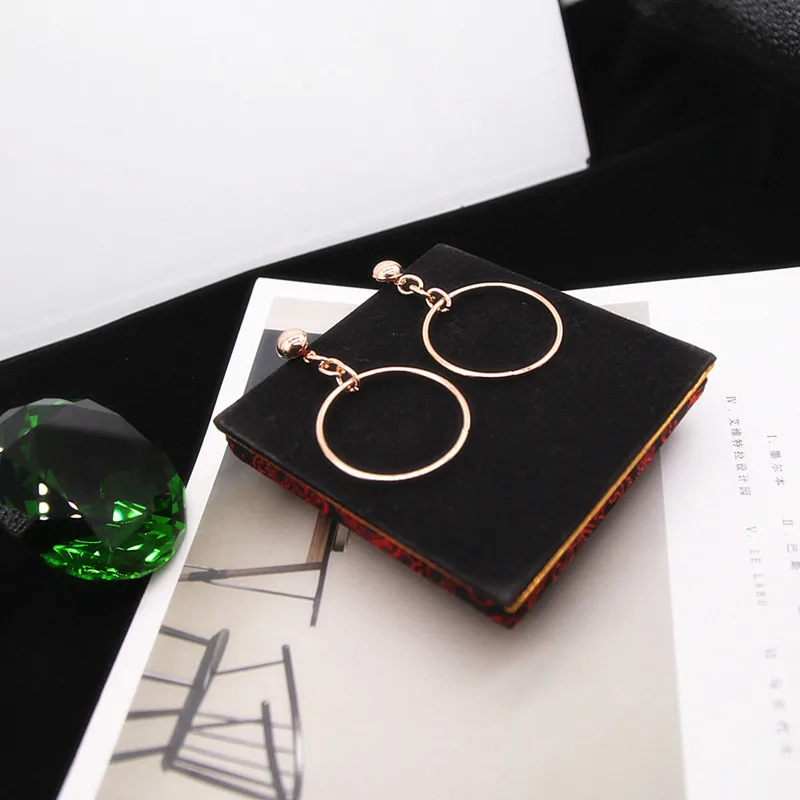 Simple Metal Round Circle Hoop Earrings Golden Color Big Hollow Loop For Women Attractive E0443 | Украшения и аксессуары