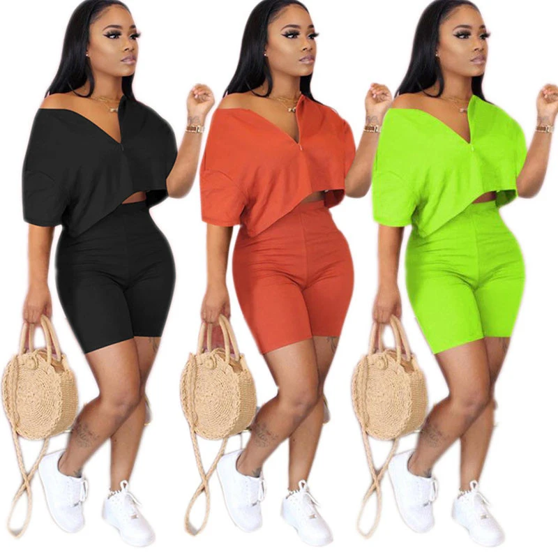 

Print Women Short Two Piece Set Top And Shorts Set Summer Tracksuit Streetwear Sweat Suit Women Set Casual 2 Pieces Outfits 2020