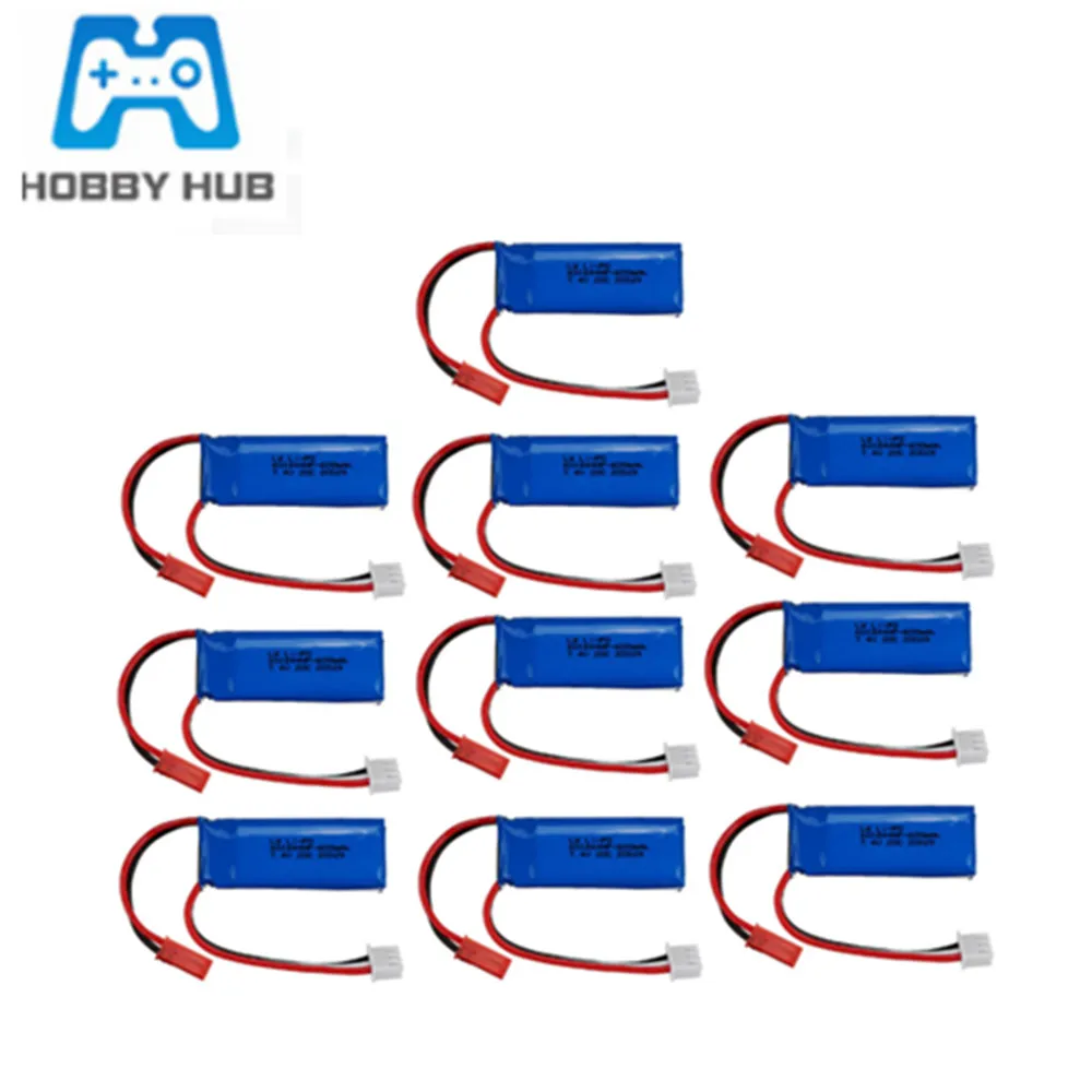 7 4 V 600mAh 20C Lipo батарея для WLtoys K969 K979 K989 K999 P929 P939 RC автозапчасти 2s v 1 шт до 10 - купить по