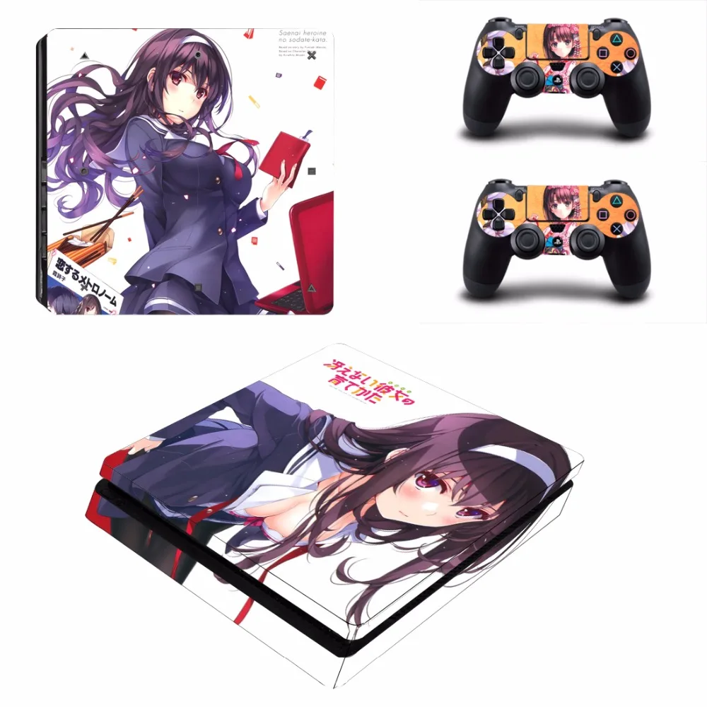 Cute Girl Railgun Hatsune Miku Tokisaki Kurumi Saber PS4 Slim Skin стикер для консоли PlayStation 4 и